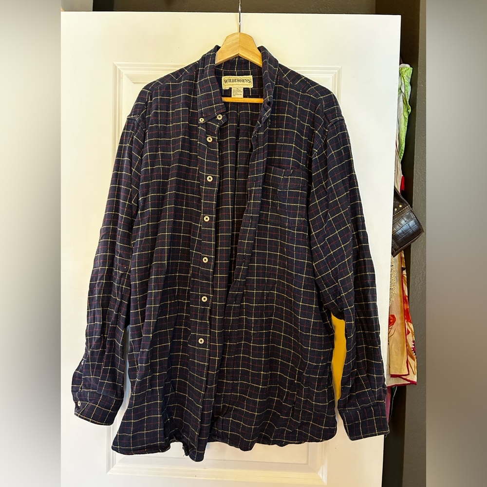Navy and Yellow Flannel